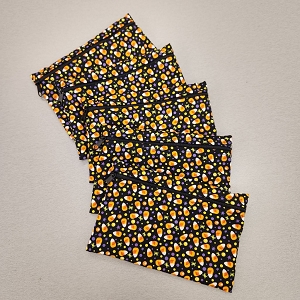Zipper Pouch Mini-Candy Corn Purple Dots